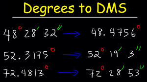 Decimal Degrees To Dms Formula Converting Degrees Minutes And Seconds To Decimal Trigonometry