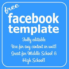 Editable Facebook Template Teaching Resources Teachers Pay Teachers