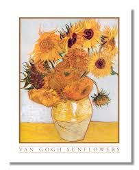 2nd, three flowers, one gone to seed. Sunflowers In Flower Vase 1 Vincent Van Gogh Wall Picture 8x10 Art Print Ebay