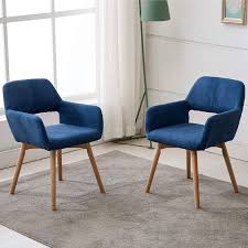 100% price match and free shipping at yliving.com. Amazon Com Lansen Furniture Set Of 1 Modern Living Dining Room Accent Arm Chairs Club Guest With Solid Wood Legs 2 Blue Chairs