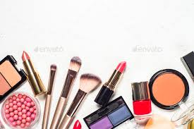 makeup professional cosmetics on white