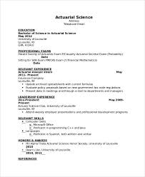 actuarial resume template 5+ free