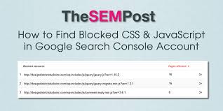blocked css javascript in google