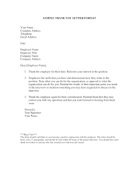 Format Thank You Letter 6 Resume Layout