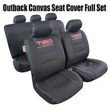 Black Canvas Car Seat Covers