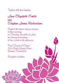 Pink And Purple Lotus Flower Invitation Sample Inexpensive