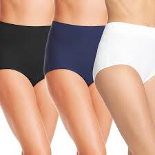 Blissful Benefits By Warners Womens No Muffin Top Brief Panties 3 Pack Style Rs4383w