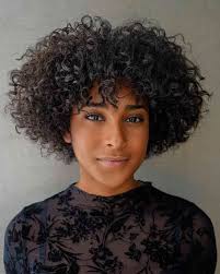47 best short curly hair with bangs to