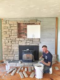our brick fireplace makeover
