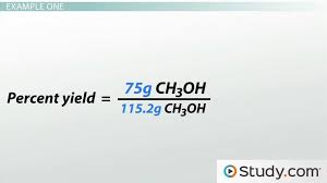 percent yield formula how to