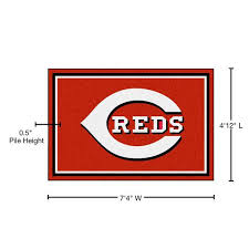 cincinnati reds 5 ft x 8 ft area rug