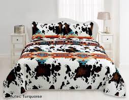 Cow Aztec Print Western Bedding Set