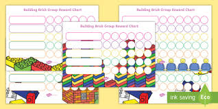 Building Brick Therapy Group Sticker Reward Charts Lego