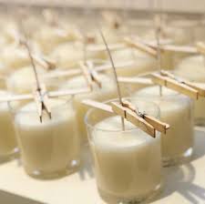 soy wax candles in clear gl jars