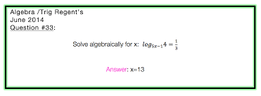 Solving Log Equations Algebra 2 Trig