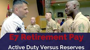 Comparing E7 Retirement Pay Active Duty Versus Reserve
