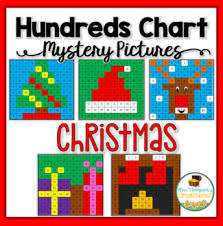 Christmas Math Hundreds Chart Mystery Pictures By Mrs