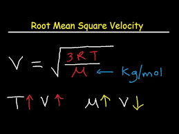 root mean square velocity equation