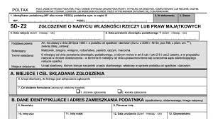 Spadek i darowizna - kiedy złożyć druk SD-Z2 ✓ PewnyPrawnik.pl