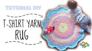 diy easy and beautiful t shirt yarn rug