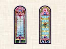 Vintage Stained Glass Windows Clip Art