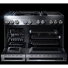 Check out their new when it comes to cooktops: Jenn Air Rise 48 Dual Fuel Professional Range In Stainless Steel Nebraska Furniture Mart