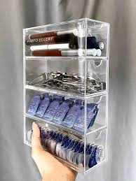 clear makeup storage rack 1pc 4 layer