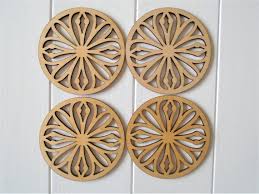 Deco Wooden Coasters Set Of 4 Dining