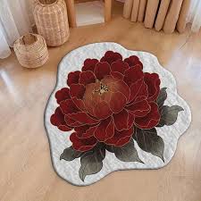 irregular flowers shaped rugs beautiful