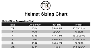 Torc Helmet Size Chart Xtremehelmets