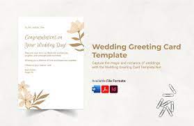 wedding greeting card template in ms