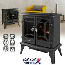 black fireplace heater