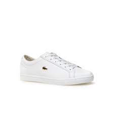 Womens Straightset Leather Trainers With Golden Croc