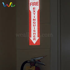 reflective fire extinguisher signs