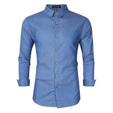 Mens Casual Long Sleeve Slim Fit Button Down Oxford Shirts