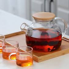 Stovetop Safe Clear Glass Teapot Jug