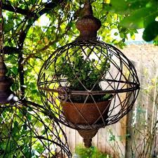 Antique Style Metal Wire Hanging Orb