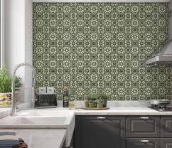 Green Ceramic Accent Tile Green