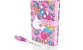 unicorn secret diary and magic uv pen