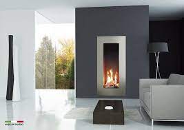 Whit Frame Gas Fireplace In05amc