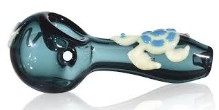 Glow In The Dark Turtle Glass Hand Pipe