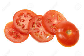 Slices Of Tomato On White Background Stock Photo, Picture And Royalty Free  Image. Image 16485304.