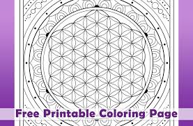 sacred geometry flower of life coloring