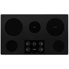 whirlpool wce55us6hb 36 inch black electric ceramic glass cooktop with dual radiant element
