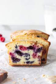 triple berry creme fraiche cake with