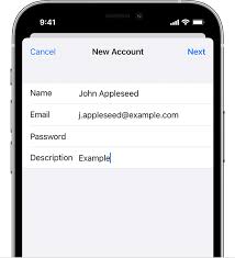 add an email account apple support