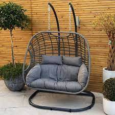 Luxury Rattan Double Hanging Egg Chair