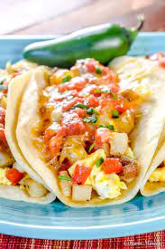breakfast tacos with potatoes eggs and