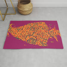 raspberry rug by calzadilla society6