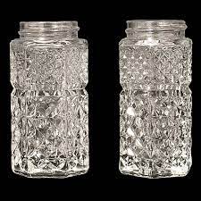 Vintage Glass Salt And Pepper Shakers